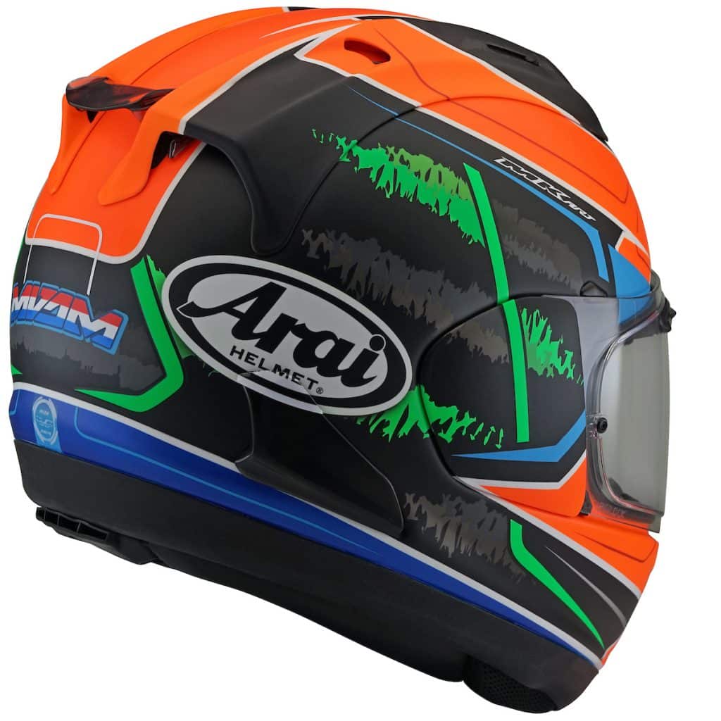 Arai Michael van der Mark replica achterkant