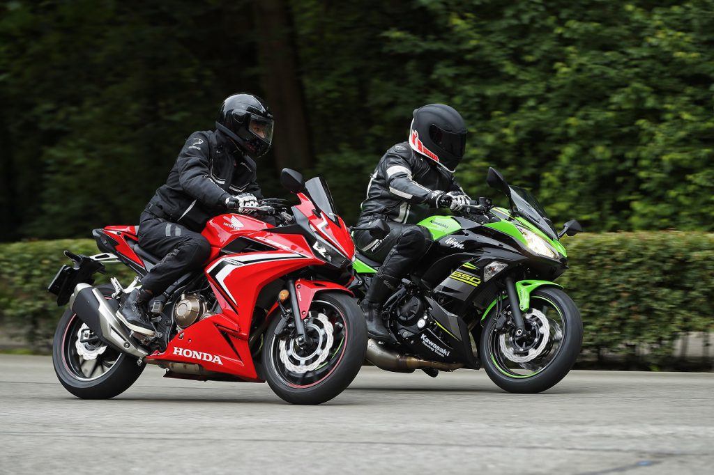 Vergelijkingstest Honda  CBR500R vs Kawasaki Ninja  650 