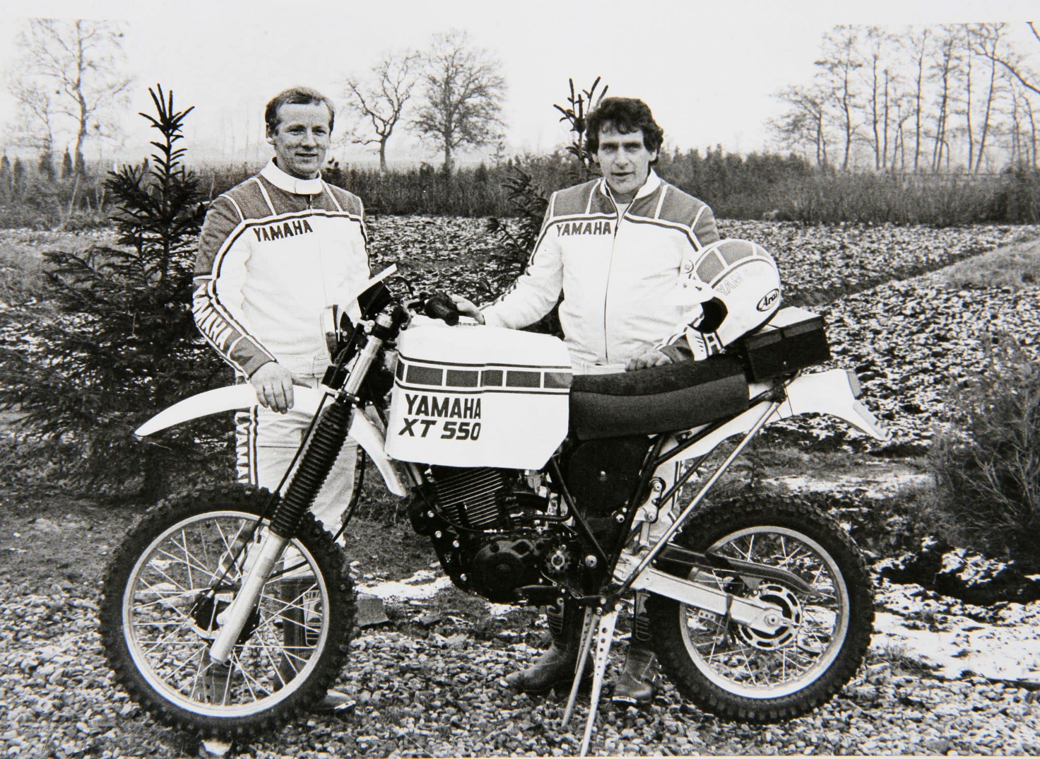 Anne Kies en Rikus Lubbers bij Yamaha XT 550