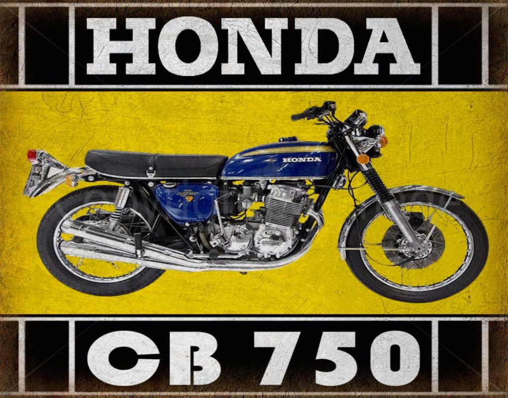 Honda CB750 metalen Bord