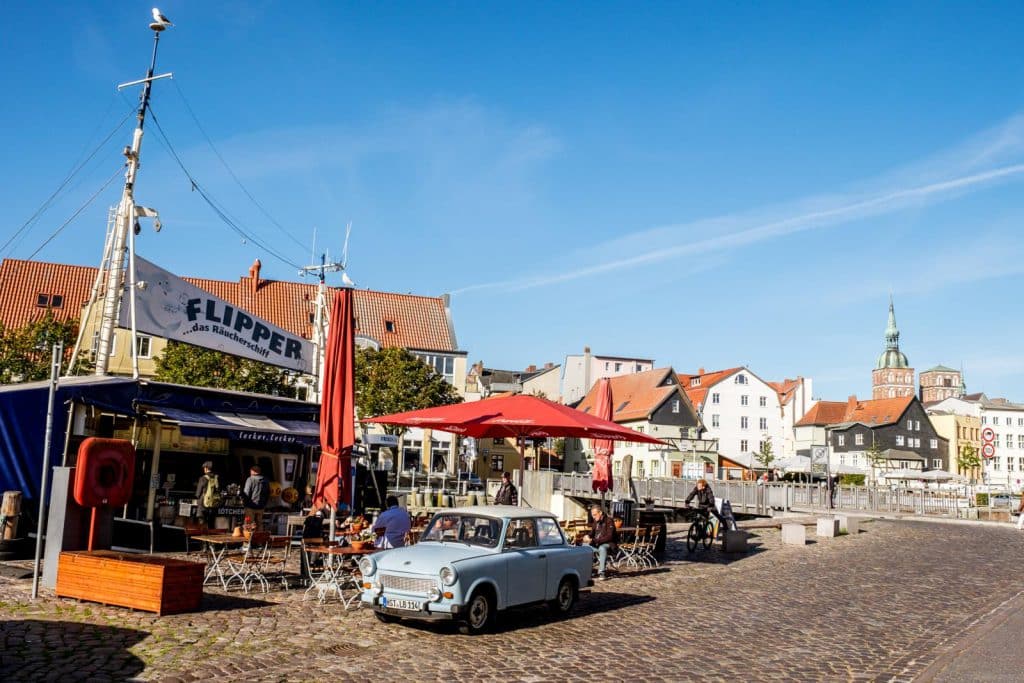 Stralsund, vishaven in de Oude Stad