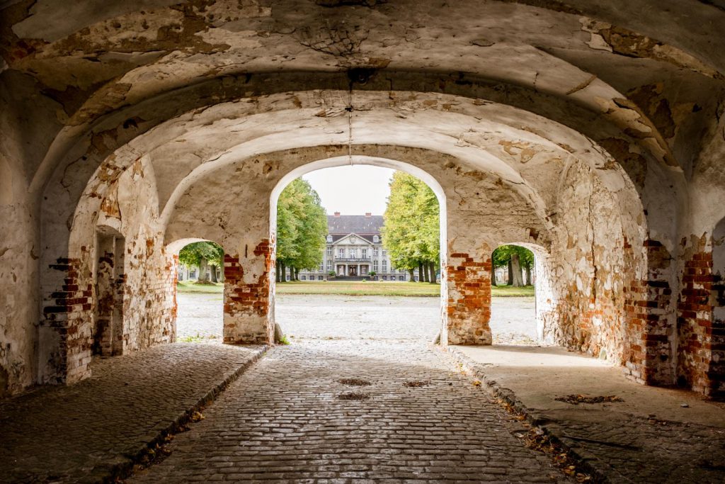 Jagdschloss Bellin is een van de talrijke landhuizen in het achterland