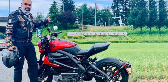 Met de Harley LiveWire van border to border