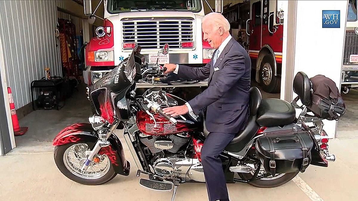 Joe Biden heeft wat met motoren