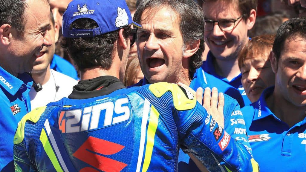 Álex Rins met Davide Brivio