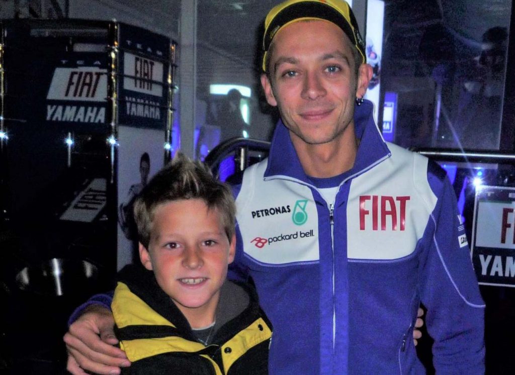 Fabio Quartararo met Valentino Rossi