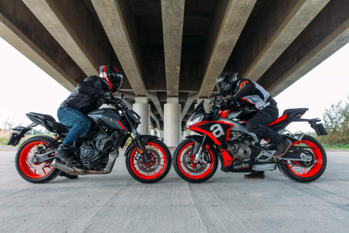 Aprilia Tuono 660 vs. Yamaha MT-07