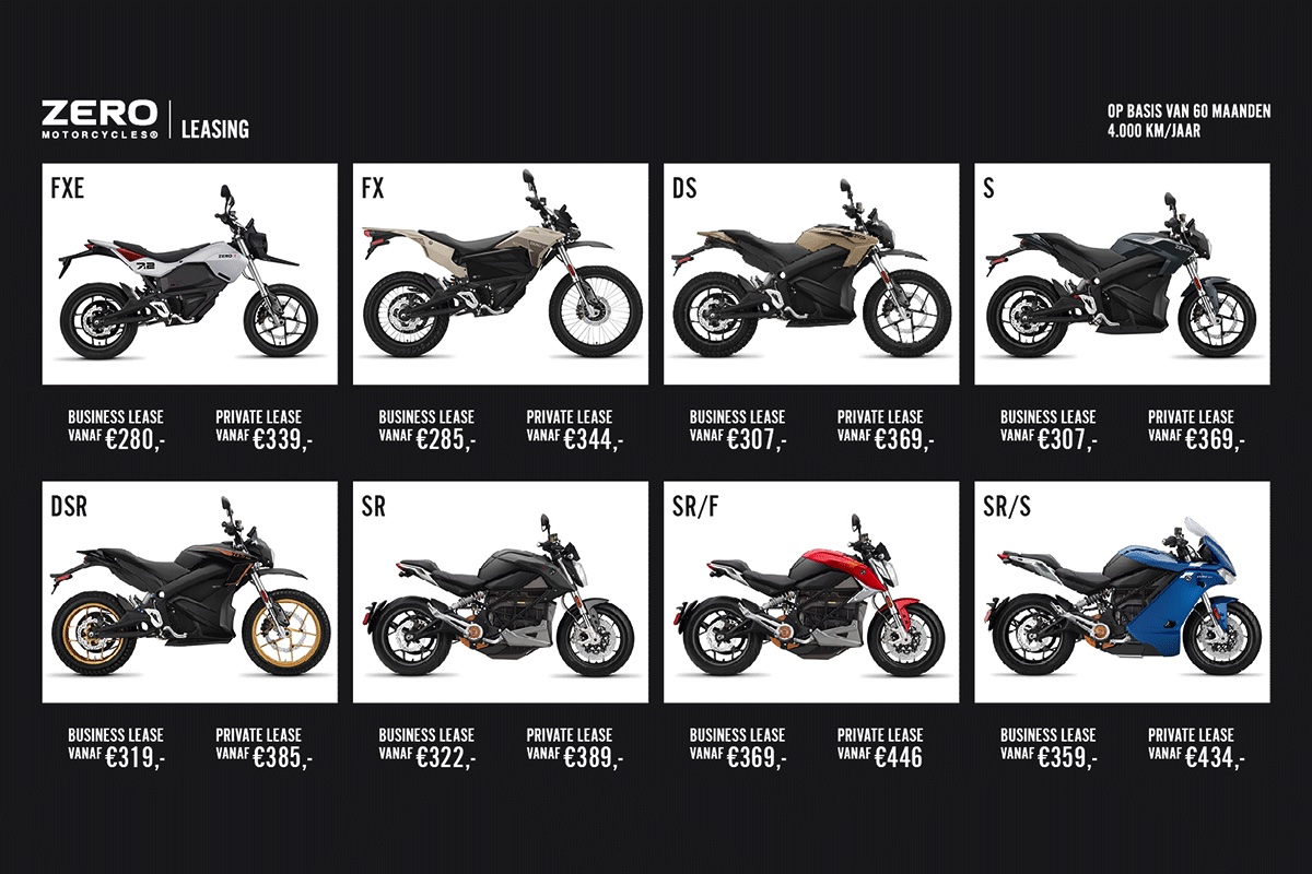 Zero Motorcycles lanceert leasingprogramma