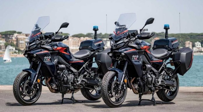 Yamaha Tracer 9 van de Italiaanse carabinieri