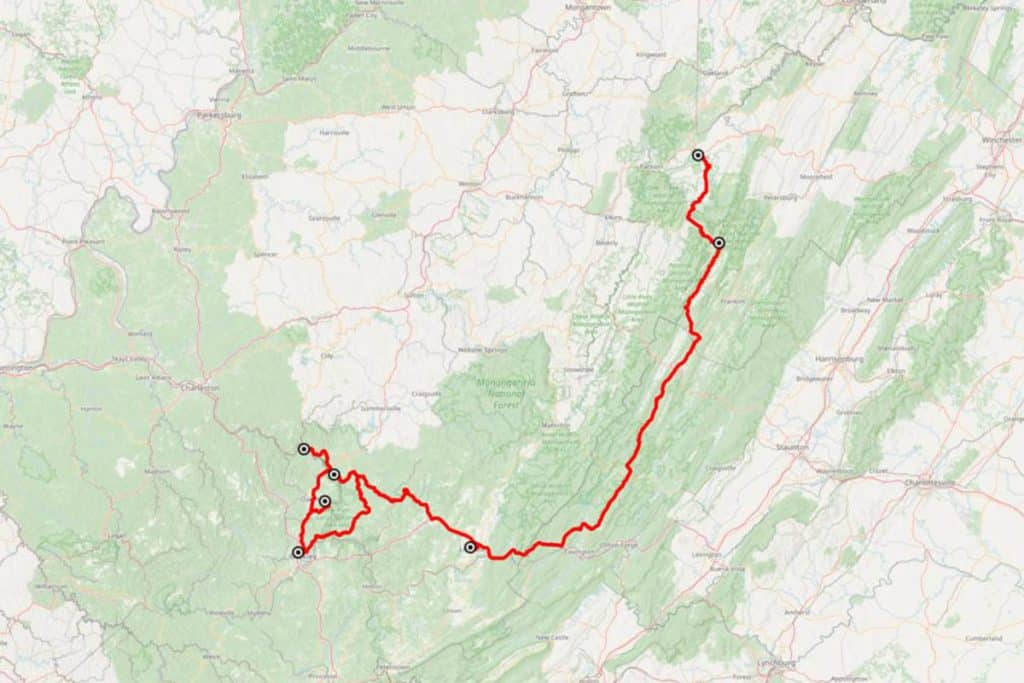 Country roads door West-Virginia