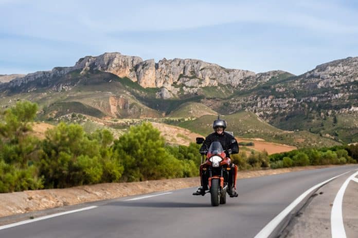 motorrijder in Spanje