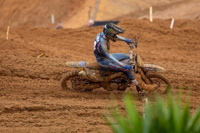 Rick Elzinga behaalde in Portugal zijn eerste podiumplaats in de MX2.