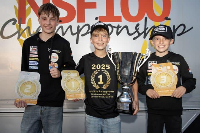 Sep van der Zwart drievoudig kampioen Molenaar NSF100 Cup 2025