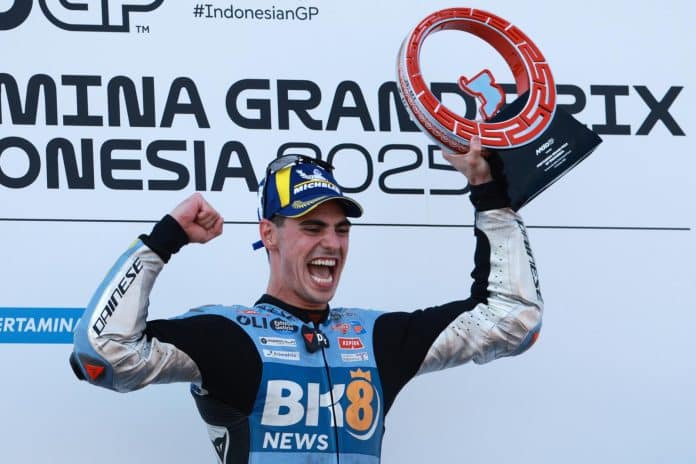 Fermín Aldeguer – 20 jaar en 183 dagen – was de verrassende winnaar in Indonesië.