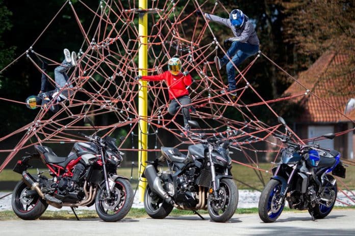 multitest Vergelijkingstest: Honda CB1000 Hornet vs. Kawasaki Z900 vs. Yamaha MT-09