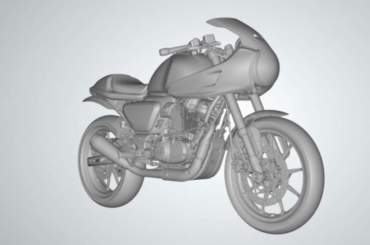 TVS Ronin café racer: designpatent legt concept formeel vast